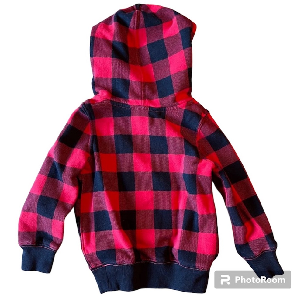 Polo by Ralph Lauren Red and Black Checkered Kids Hoodie - Picture 4 of 5